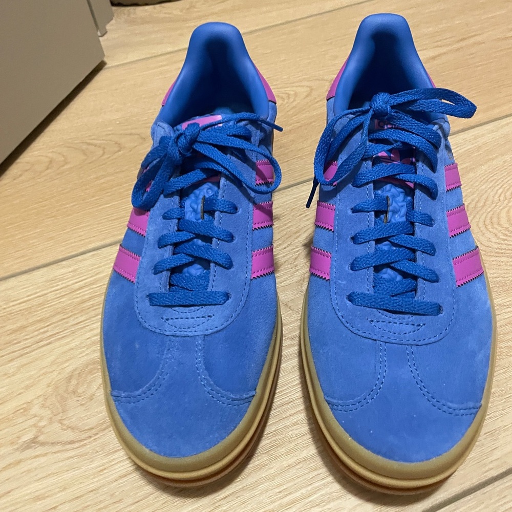Adidas Gazelle Bold Blue and Pink